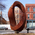 Popular garden outdoor art metal corten steel sculpture statue